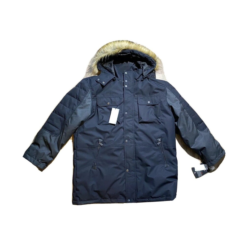 Rainforest Featherless Thermoluxe Black Weather Resistant Parka Coat Sz XXL New